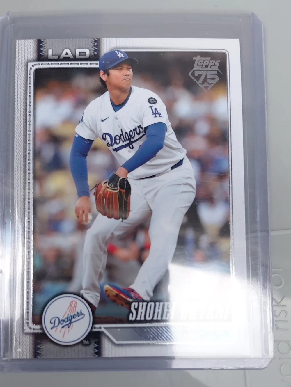 Dodgers Baseball Card Protective Sleeve - Clear Shohei Ohtani